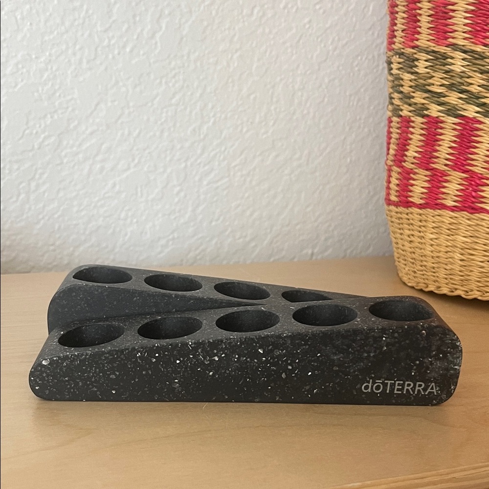 doTERRA Black Essential Oil Holder Storage Stand 10 Oil Spots